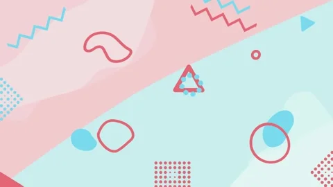 Abstract Geometric Pattern Animation Background Loop in Pastel Colors. Stock Footage 320463195