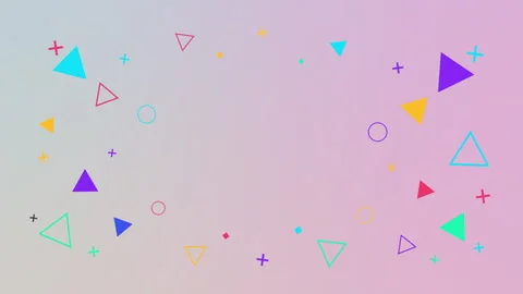 Abstract geometric pattern animation with colorful shapes, texture, element, Stock Footage 346735911