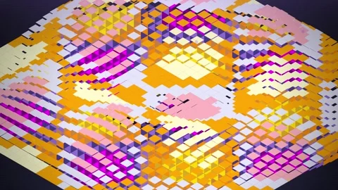 Abstract Geometric Pattern Animation: Colorful Diamond Shapes Flowing and S.. Stock Footage 347561849