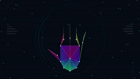 Abstract Geometric Pattern Animation on Dark Background for Modern Design Stock Footage 344642430