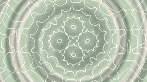 Abstract Geometric Pattern Animation Loop with Concentric Circles and Gears Stock Footage 347412902