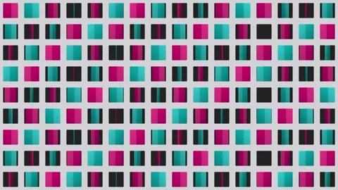 Abstract geometric pattern animation with moving colorful squares Stock Footage 346156931