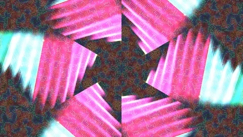 Abstract Geometric Pattern Animation Pink Yellow. Stock Footage 329240622