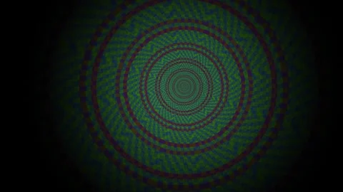 Abstract Geometric Pattern Animation with Pulsing Concentric Rings. Stock Footage 334458569