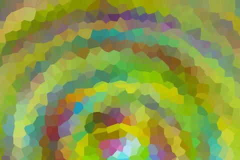 Abstract geometric pattern arc green yellow gradient mosaic background crysta Stock Illustration