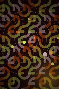 Abstract Geometric Pattern with Arrows and Circles Stock Photos