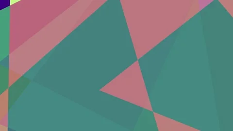 Abstract geometric pattern background animation, loopable colorful overlapping Stock Footage 327329079