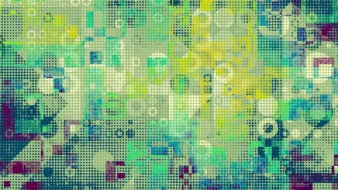 Abstract geometric pattern background animation, loopable retro glitch effect Vídeos de archivo 331753825