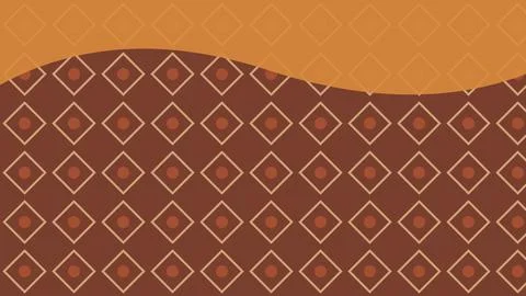 Abstract geometric pattern background with brown and orange wave design for.. Stock Illustration