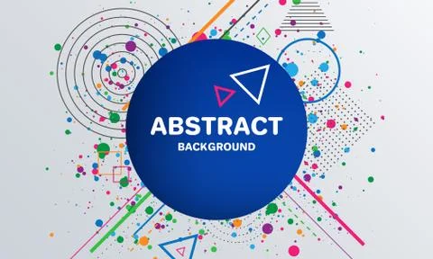 Abstract geometric pattern background with circle. Illustrazione stock
