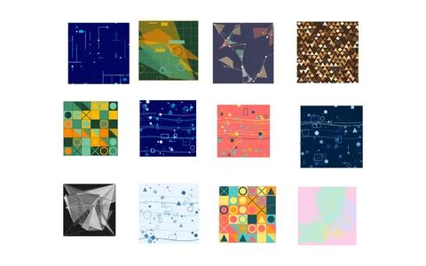 Abstract Geometric Pattern Background Collection for Modern Design Stock-Illustration