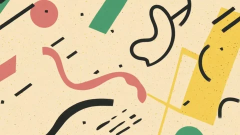 Abstract geometric pattern background with colorful hand drawn shapes and s.. Stock-Footage 342045257