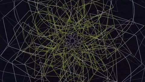 Abstract geometric pattern background with delicate line art illustration Stock Footage 342158647
