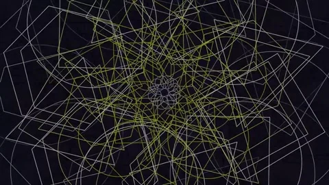 Abstract geometric pattern background with flowing digital lines Stock Footage 342158676