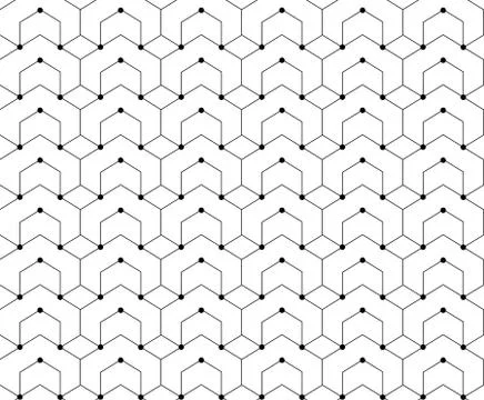 Abstract geometric pattern background with hexagonal and triangular texture Stock Illustration
