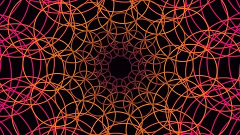 Abstract geometric pattern background of interwoven colorful lines Stock Footage 340377848