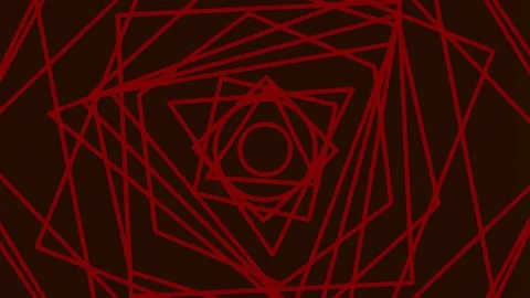 Abstract geometric pattern background lines red neon glow Stock Footage 342159121