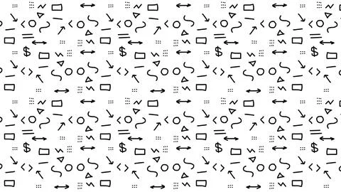 Abstract geometric pattern background. Minimalist black and white shapes de.. Stock Illustration