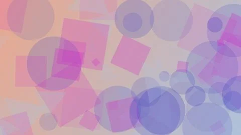 Abstract Geometric Pattern Background with Overlapping Pastel Circles and S.. Illustrazione stock
