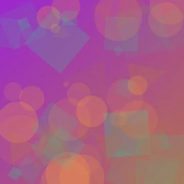 Abstract Geometric Pattern Background with Overlapping Purple and Orange Ci.. Illustration