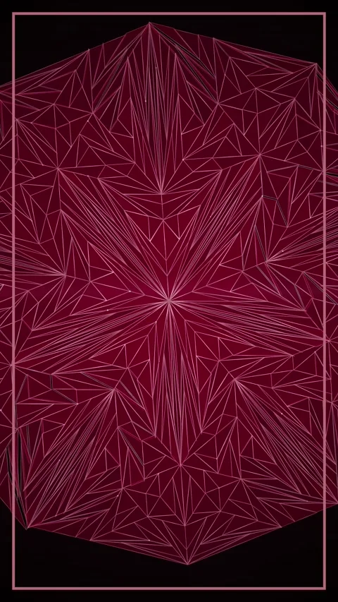 Abstract Geometric Pattern Background in Pink and Dark Red Stock Footage 347699161