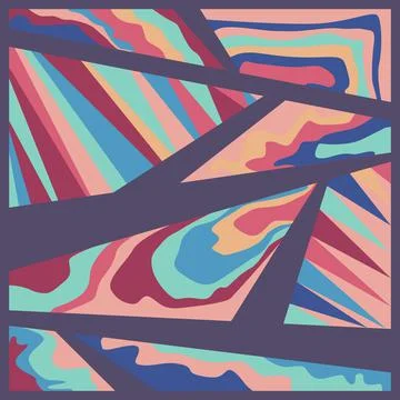 Abstract geometric pattern background. Pucci style Stock Illustration