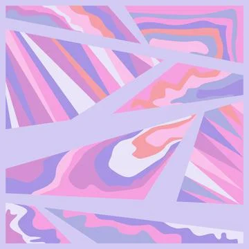 Abstract geometric pattern background. Pucci style Stock Illustration
