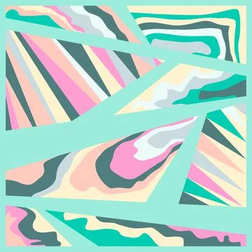 Abstract geometric pattern background. Pucci style Stock Illustration