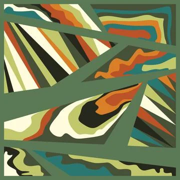 Abstract geometric pattern background. Pucci style Stock Illustration