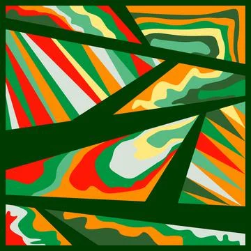Abstract geometric pattern background. Pucci style Stock Illustration
