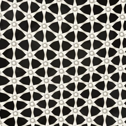 Abstract geometric pattern background repeating black and white tessellation Stock Footage 345689273