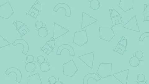 Abstract Geometric Pattern Background - Seamless Design in Mint Green. Stock Footage 320120281