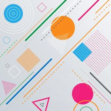 Abstract geometric pattern background with shapes. 스톡 일러스트
