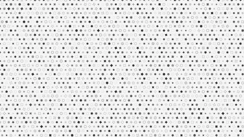 Abstract Geometric Pattern Background with Stars and Shapes in Grey Stock Illustration