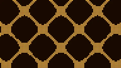 Abstract geometric pattern background texture, golden yellow diamond repeat.. Stock Footage 342522910