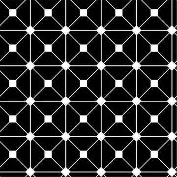 Abstract geometric pattern background texture. Black and white seamless grid Illustrazione stock