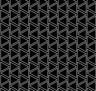 Abstract geometric pattern background texture. Black and white seamless grid Illustrazione stock