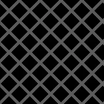 Abstract geometric pattern background texture. Black and white seamless grid Stock-Illustration
