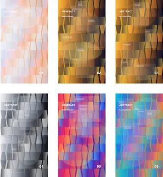 Abstract geometric pattern background in various colors and shapes suitable.. 스톡 일러스트