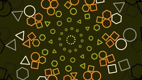 Abstract geometric pattern background with vibrant repeating dots and lines Stock Footage 342160791