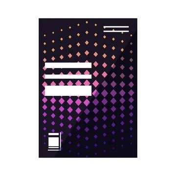 Abstract geometric pattern background with vibrant gradient dots Illustrazione stock
