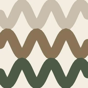 Abstract geometric pattern with beige, brown, and green shapes Stock Illustration