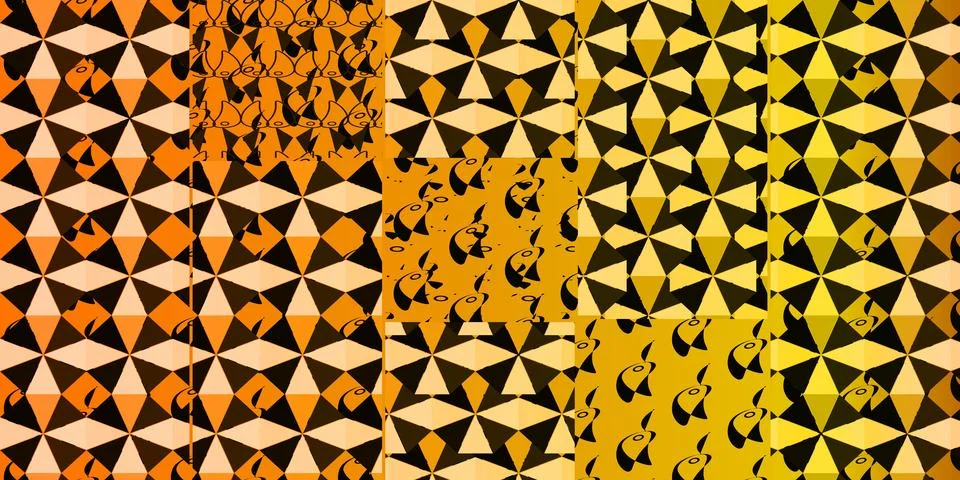 Abstract Geometric Pattern With Bird Figures Stock Illustration