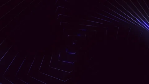 Abstract geometric pattern in black and blue with futuristic lines Video stock 311752292