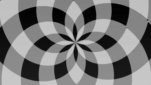 Abstract Geometric Pattern Black and Gray Flower Shape Modern Illustration	 Stock Footage 320396779