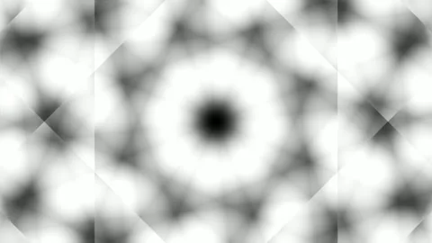 Abstract geometric pattern, black and white, blurred lights Stock Footage 331370887