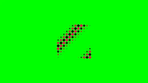 Abstract geometric pattern of black and pink squares on a vibrant green Stock Footage 340904063