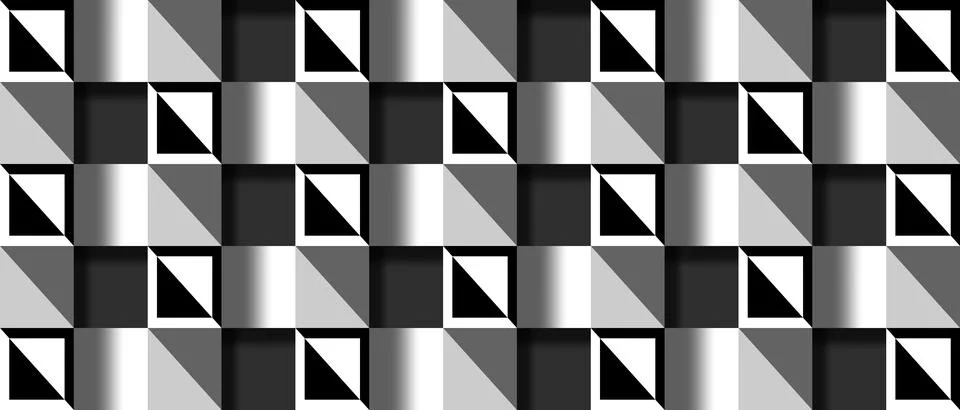 Abstract geometric pattern with black and gray cubes. Modern minimalist vector Illustrazione stock