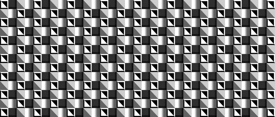 Abstract geometric pattern with black and gray cubes. Modern minimalist vector b Stock Illustration