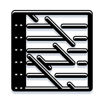 Abstract geometric pattern with black and white lines 스톡 일러스트
